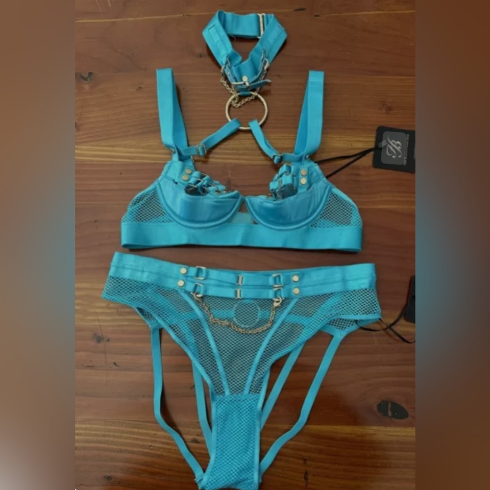 Honey Birdette RARE SET Jasmine Torquoise
